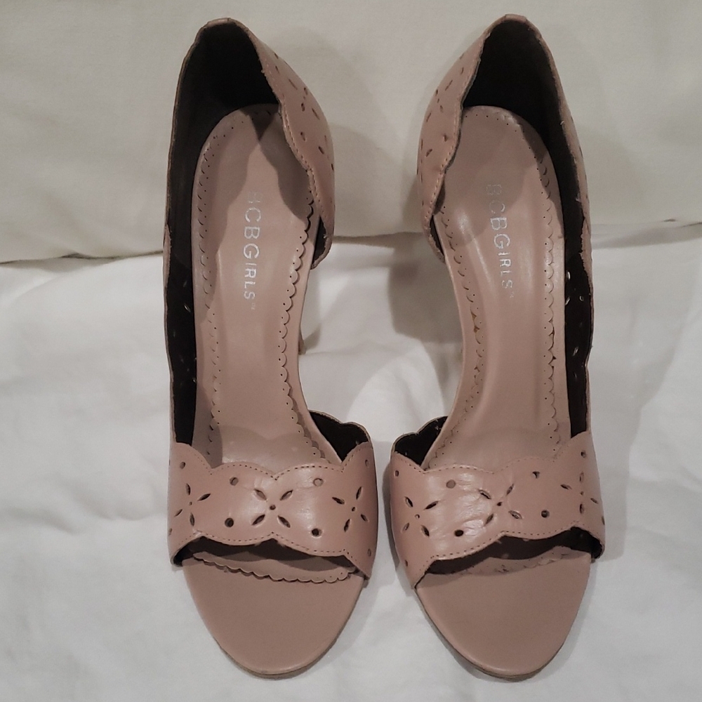BCBGirls Women's Blush Peep-Toe Heels